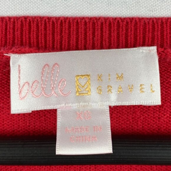 Belle By Kim Gravel Womens Red Sweater - Picture 3 of 5